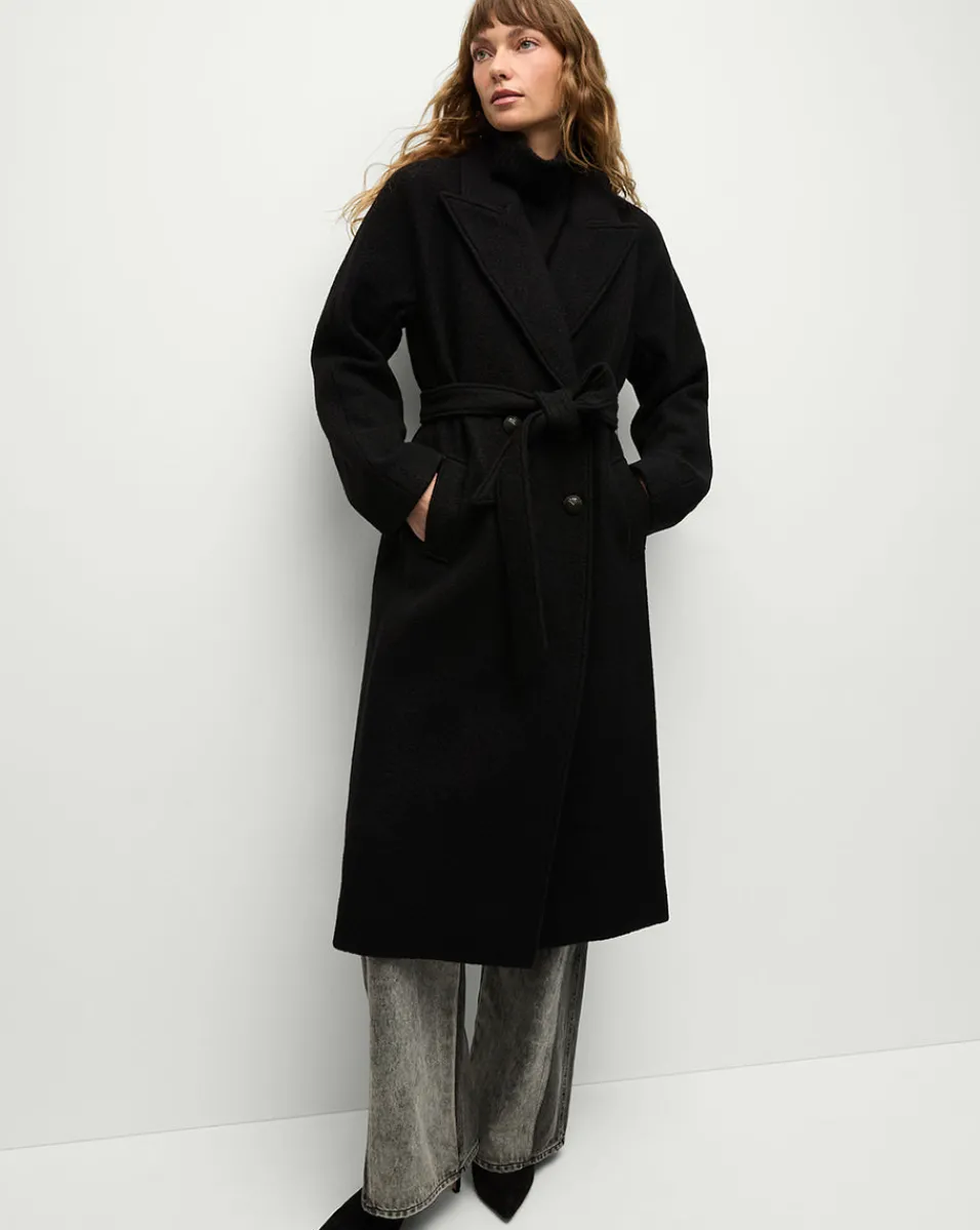 Clearance Veronica Beard Della Wool Dickey Coat in Black