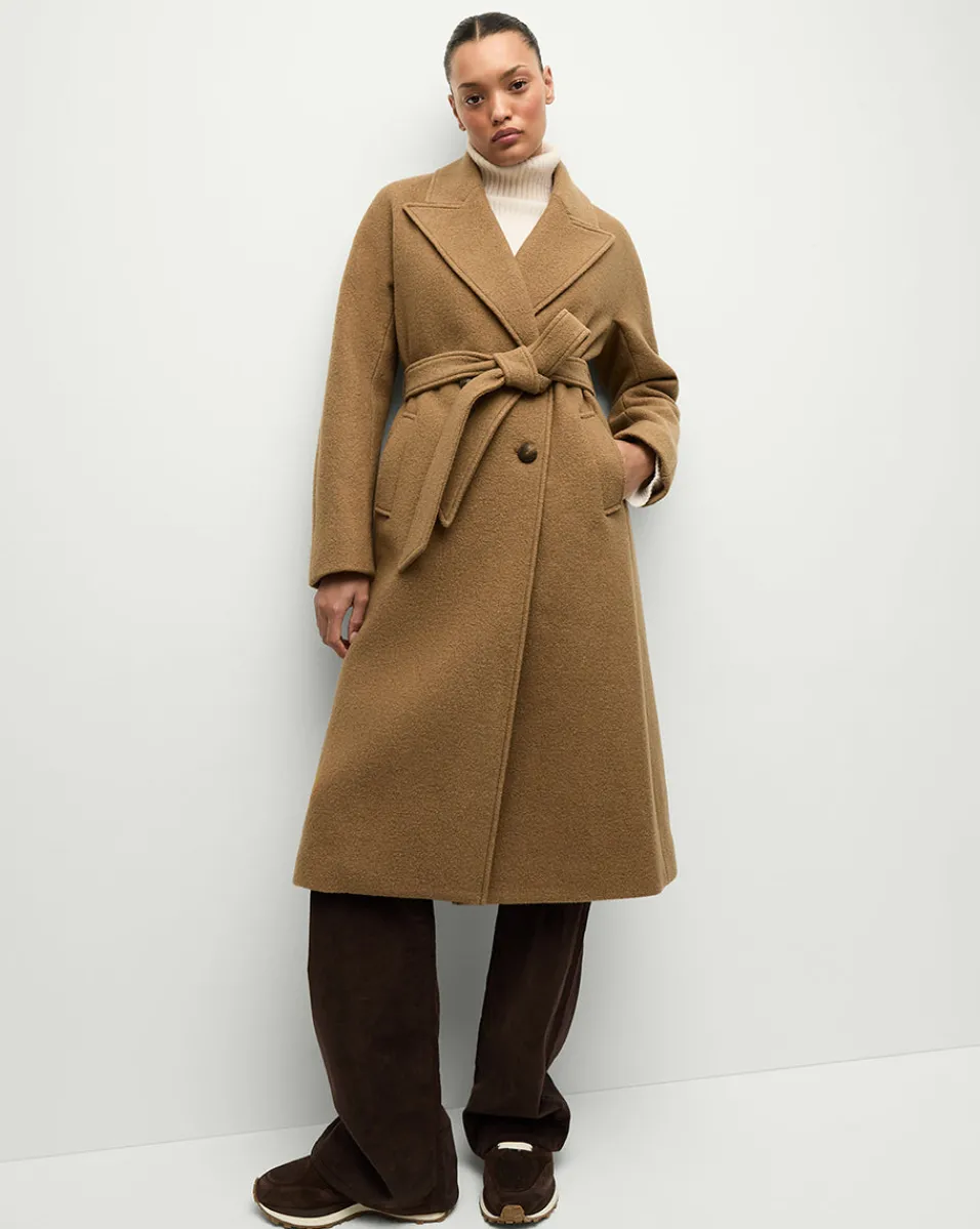 Best Sale Veronica Beard Della Wool Dickey Coat in Dark Camel DarkCamel