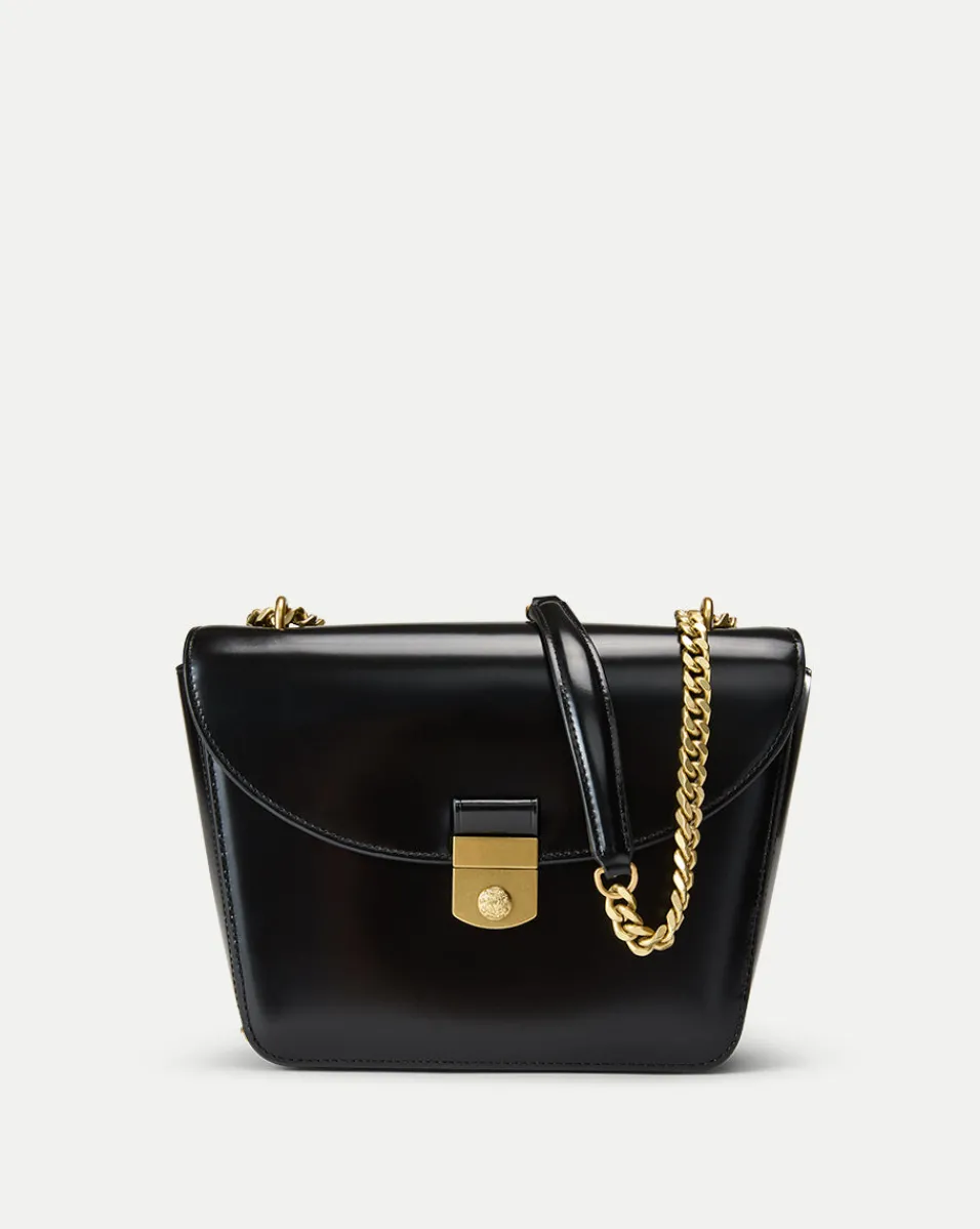 Store Veronica Beard Double Link Flap Bag in Black