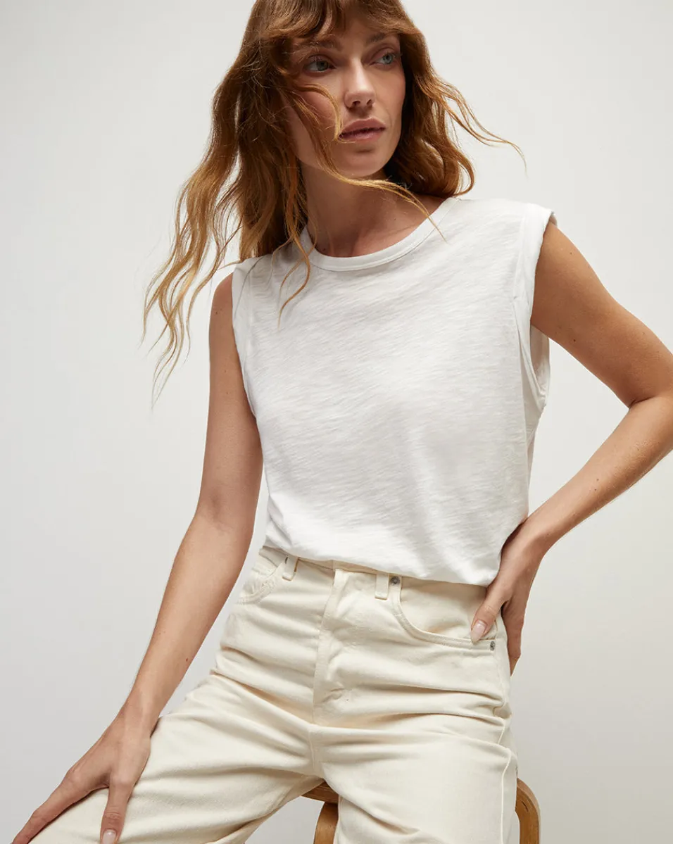 Outlet Veronica Beard Dree Muscle Tee White