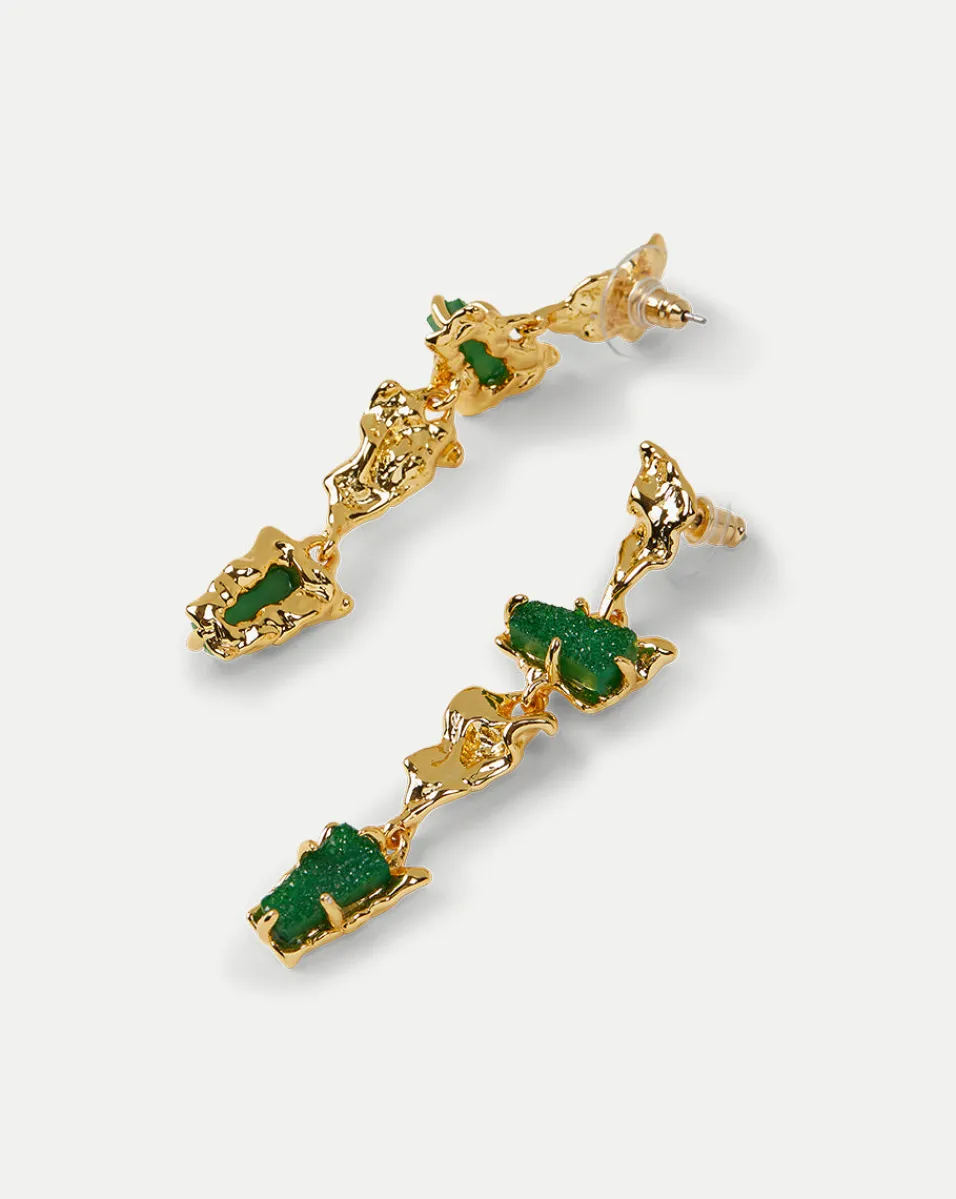 Store Veronica Beard Druzy Linear Earring in Gold