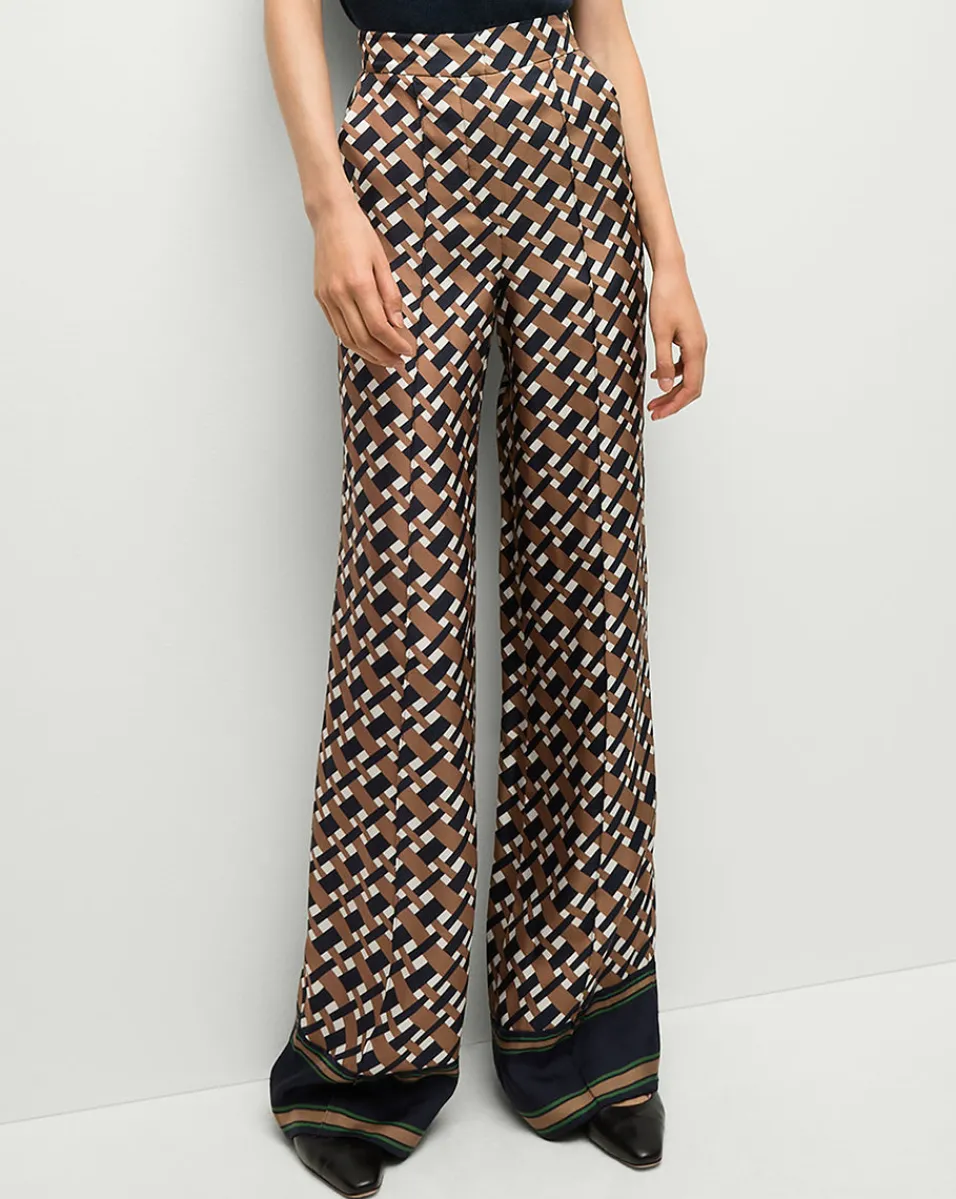 Discount Veronica Beard Edia Pant in Navy/Acorn