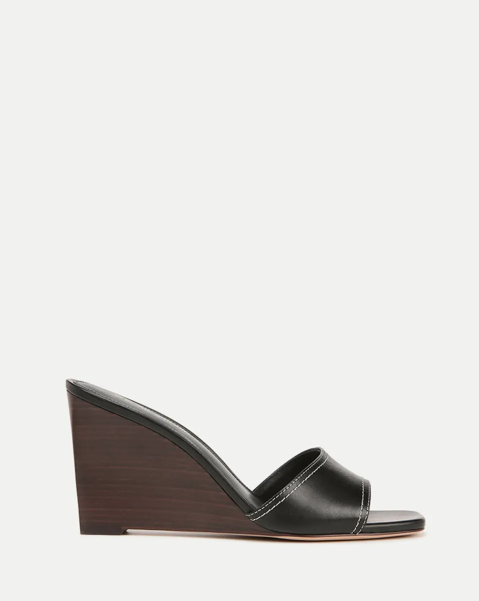 Outlet Veronica Beard Ellen Wedge Sandal in Black