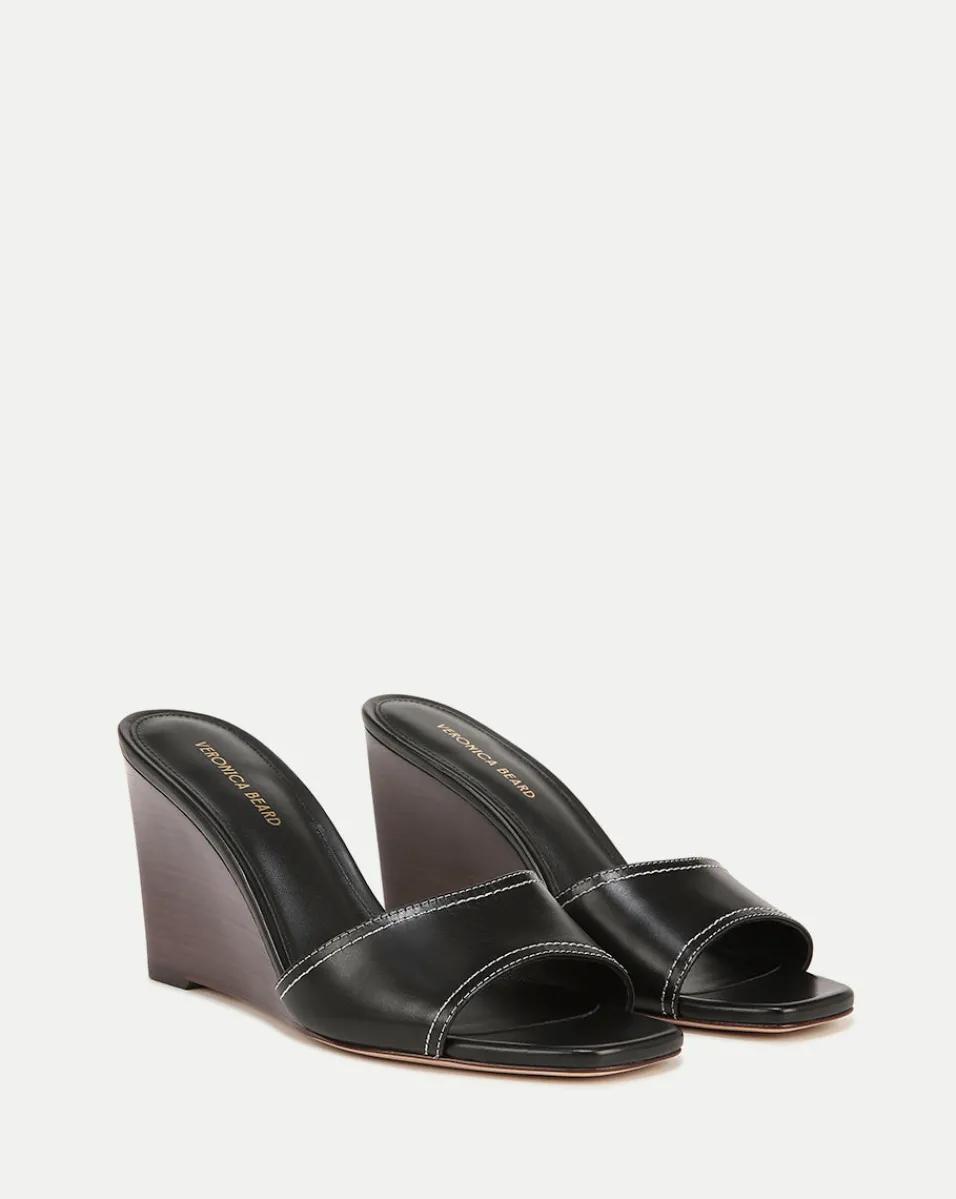 Outlet Veronica Beard Ellen Wedge Sandal in Black