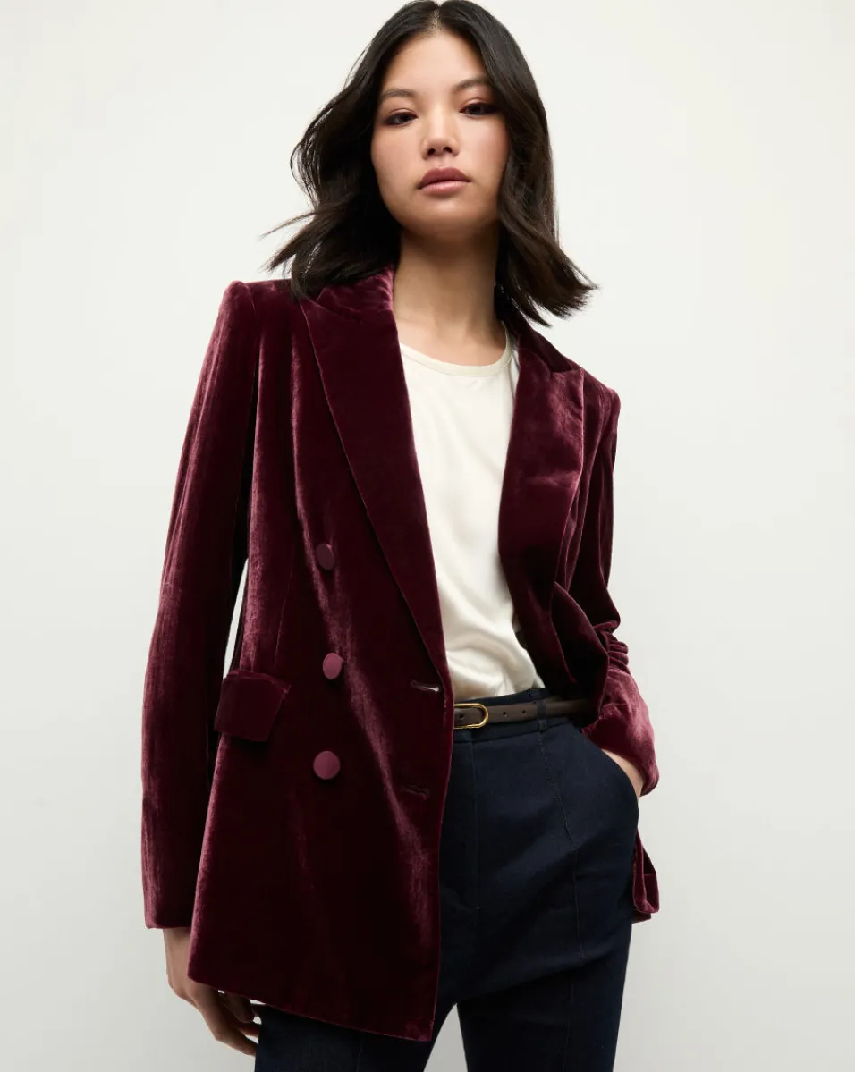 Best Sale Veronica Beard Ellette Dickey Jacket in Wine