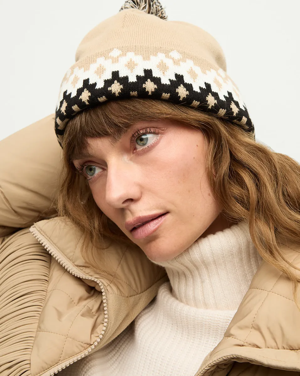 New Veronica Beard Fairbanks Knit Beanie in Khaki