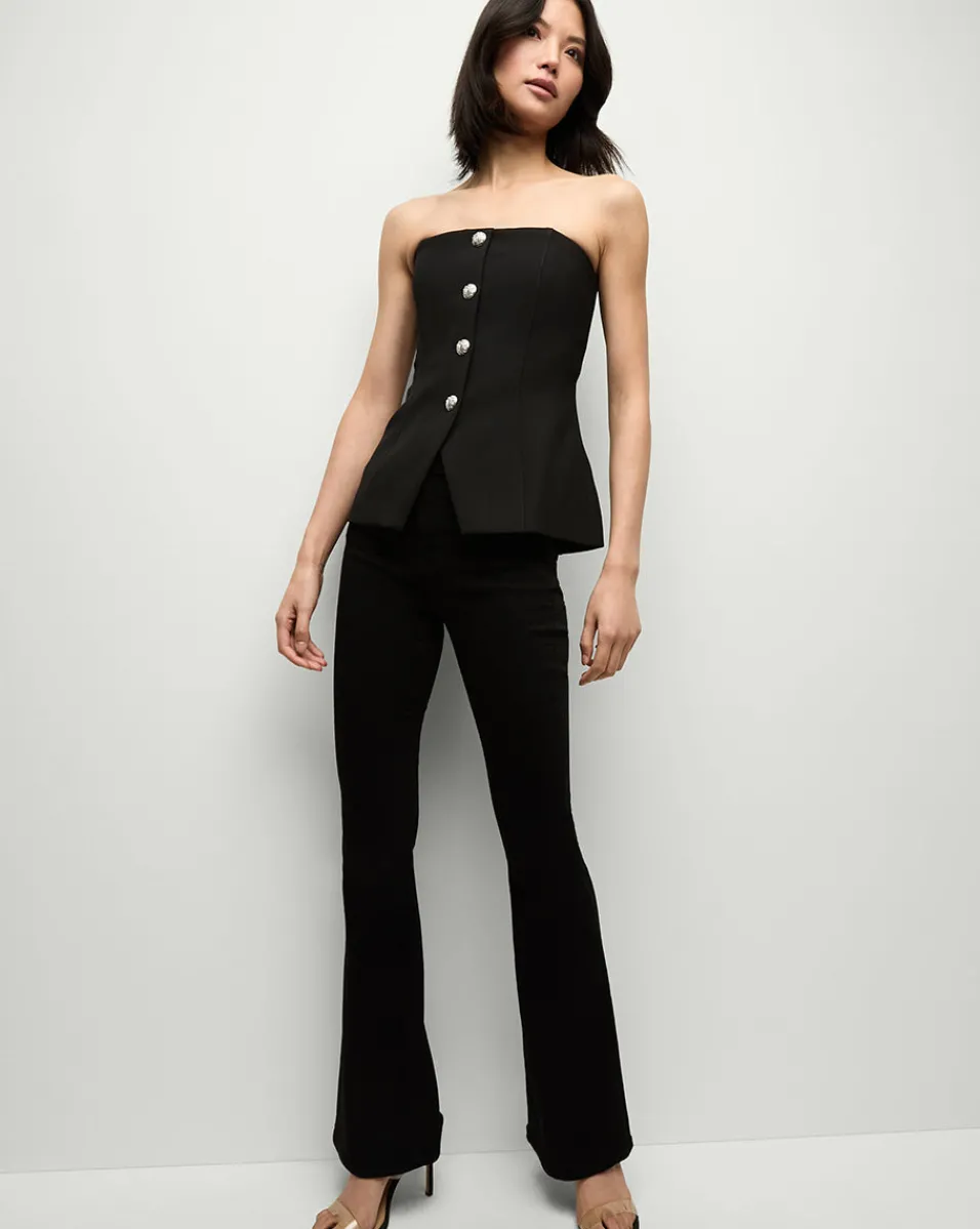 New Veronica Beard Forman Bustier Top in Black