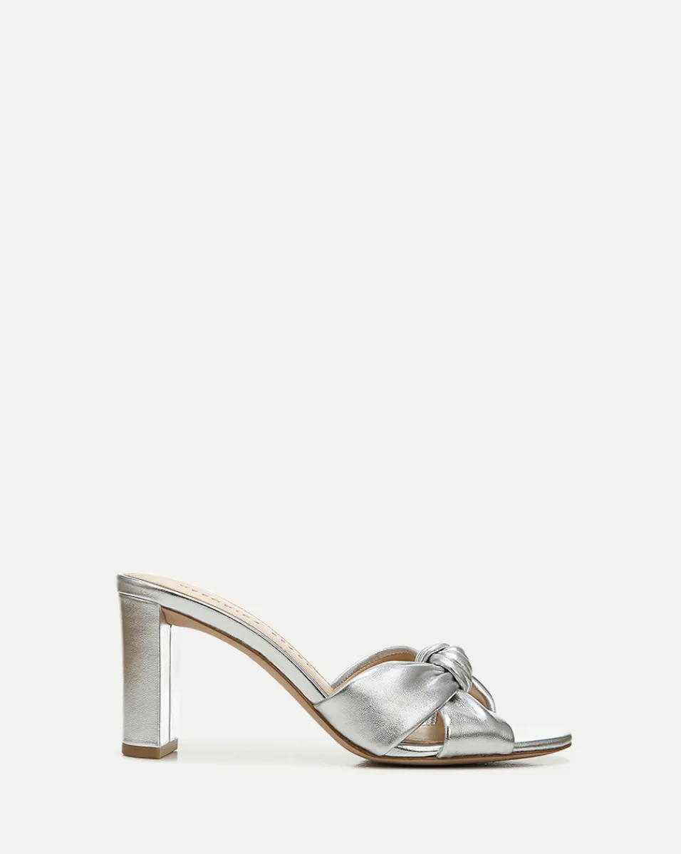 Sale Veronica Beard Ganita Knot-Front Sandal Silver