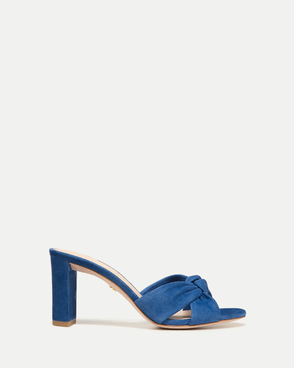 Shop Veronica Beard Ganita Knot-Front Sandal Navy