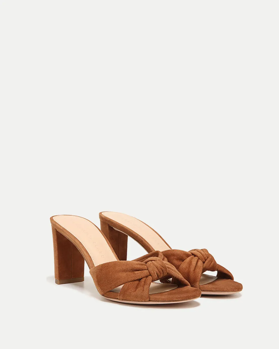 Shop Veronica Beard Ganita Knot-Front Sandal Hazelwood