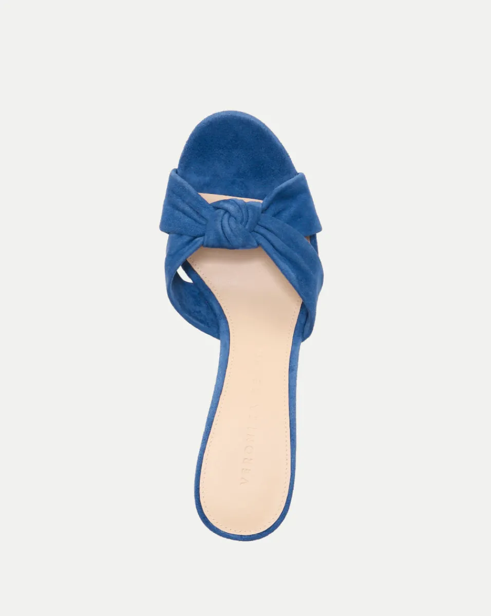 Shop Veronica Beard Ganita Knot-Front Sandal Navy