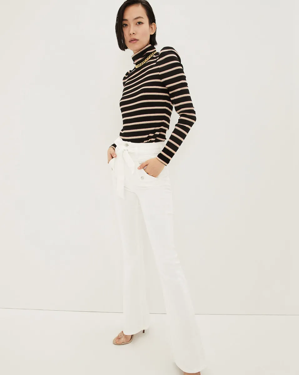 Store Veronica Beard Giselle Skinny-Flare Jeans White