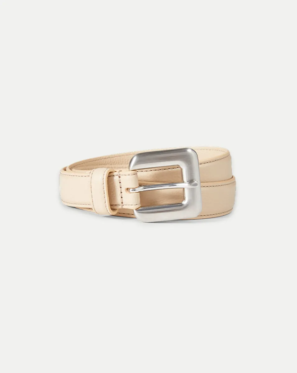 Cheap Veronica Beard Glossinia Belt in Cream/Silver