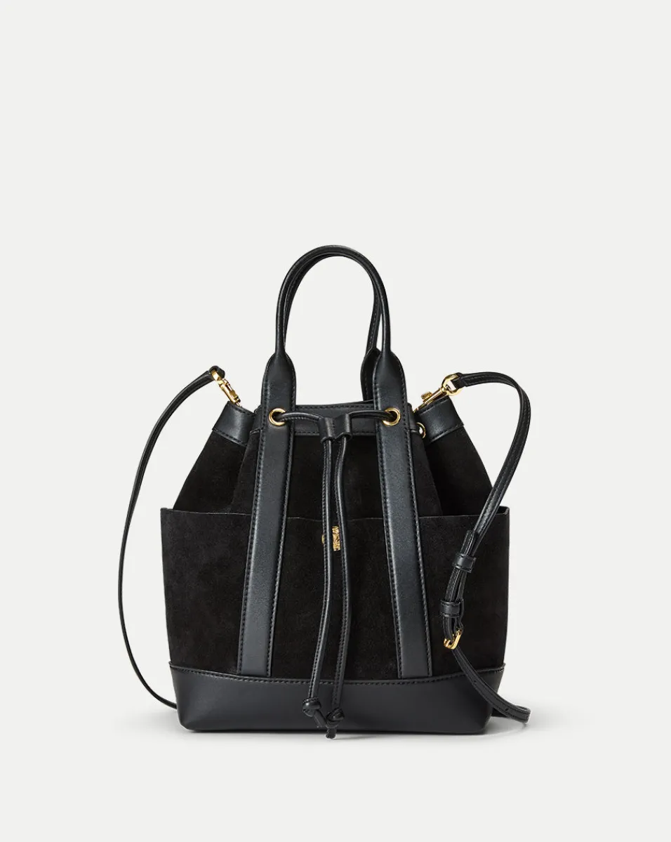 New Veronica Beard Goody Suede Bag in Black