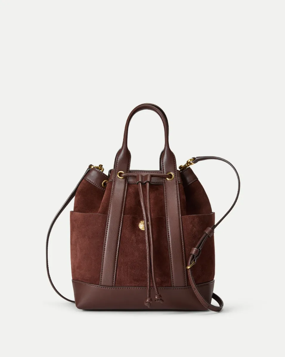 Hot Veronica Beard Goody Suede Bag in Chestnut