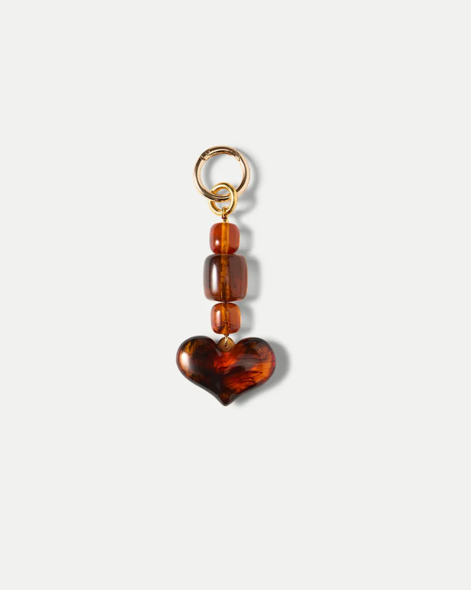 Discount Veronica Beard Heart Bag Charm in Brown