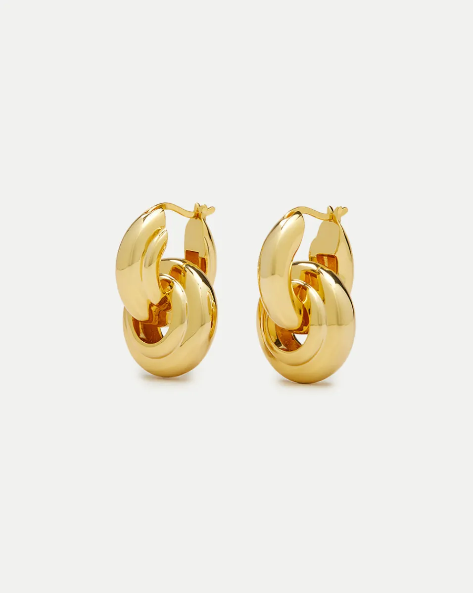 Outlet Veronica Beard Interlocking Hoop Earring Gold