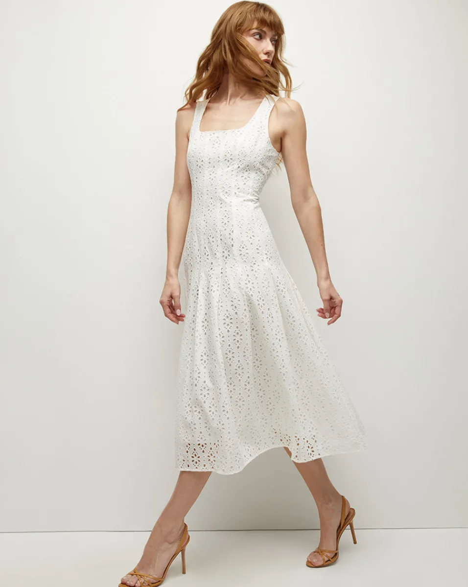 Cheap Veronica Beard Jolie Cotton Eyelet Dress in White