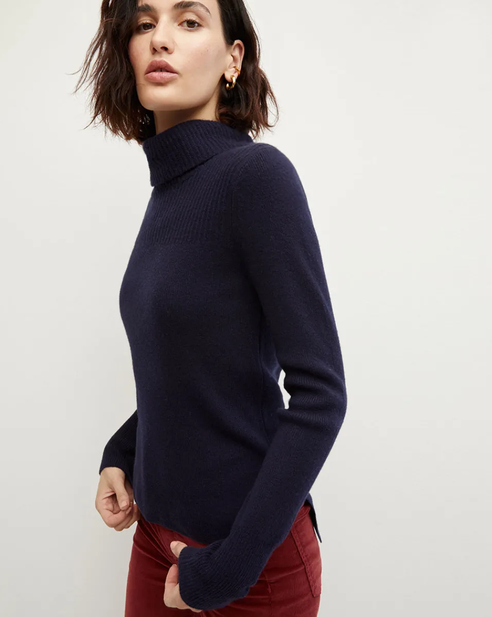 Store Veronica Beard Jurnee Cashmere Turtleneck Navy