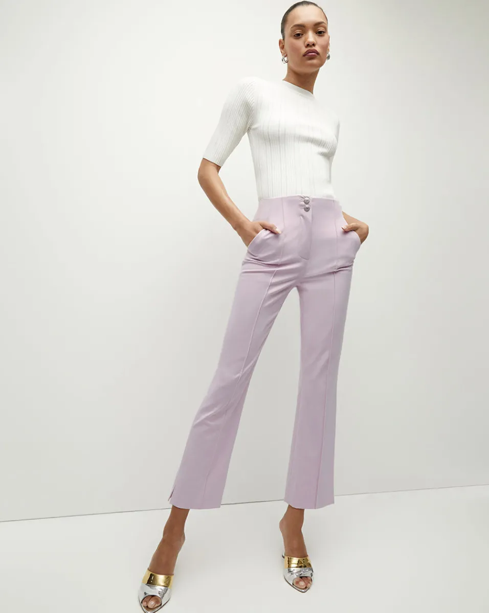 Cheap Veronica Beard Kean Orchid Slim-Leg Pant BarelyOrchid