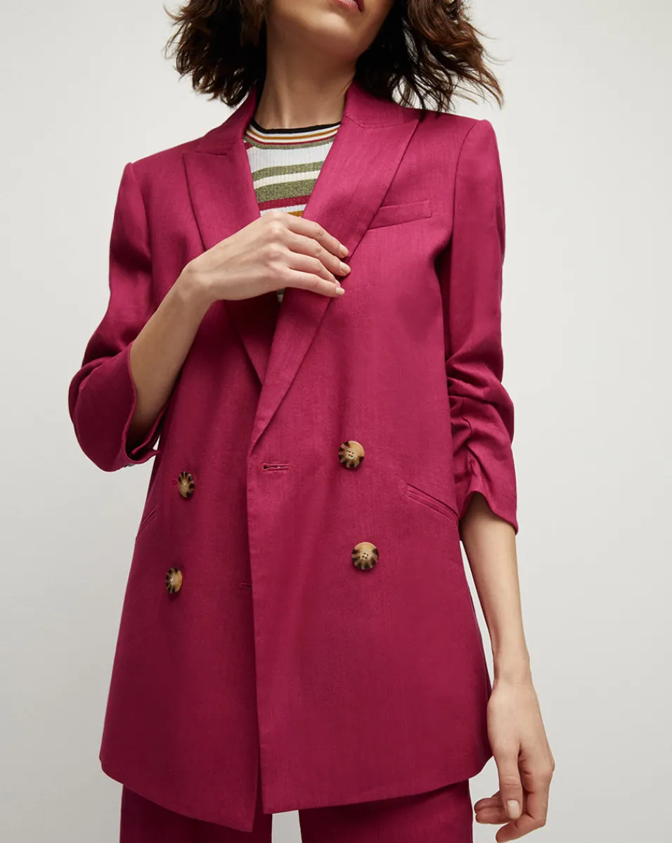 Online Veronica Beard Kiernan Linen Dickey Jacket Wildberry