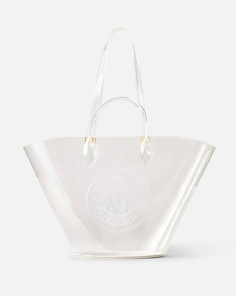 Shop Veronica Beard Large Crest Tote in Transparent