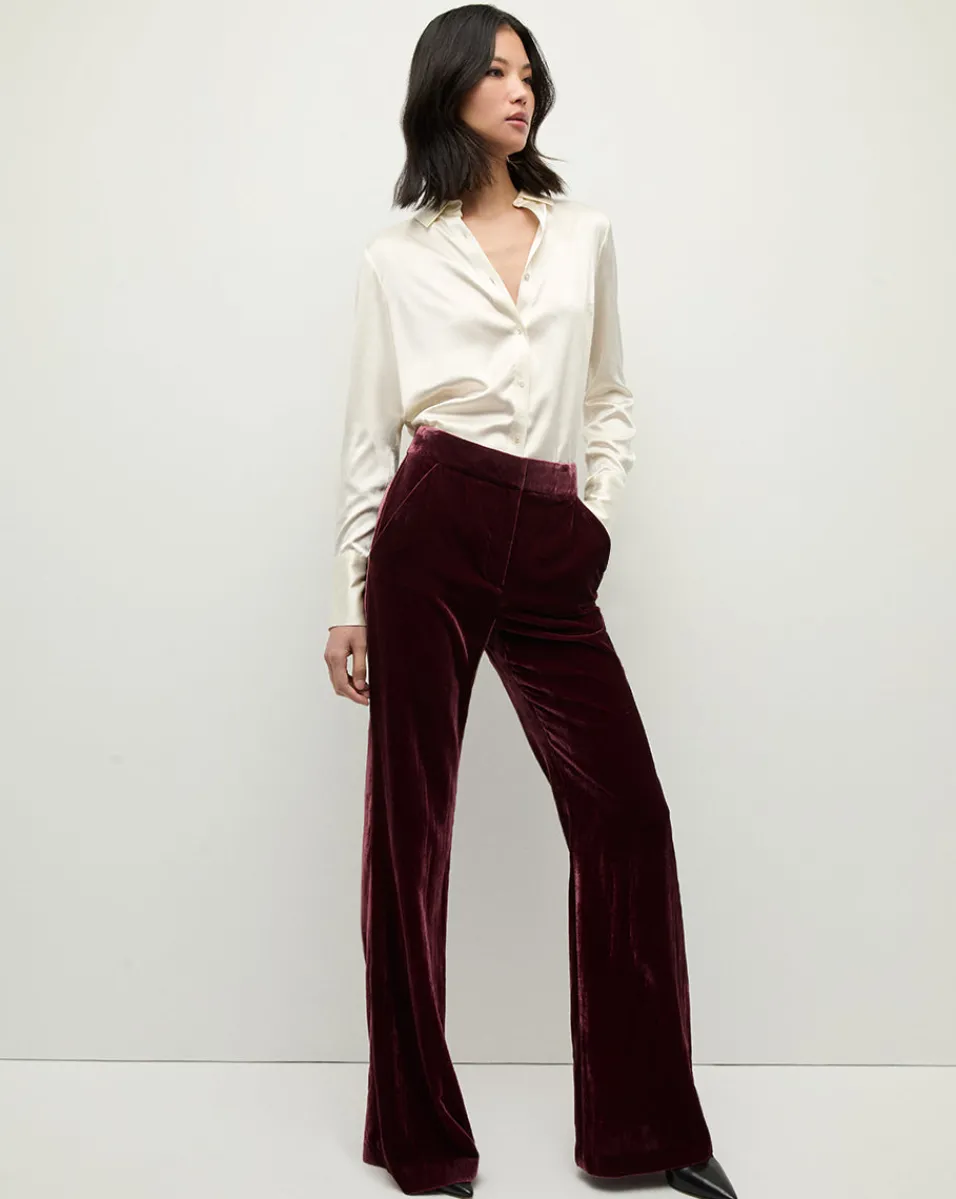 Cheap Veronica Beard Lebone Pant in Wine