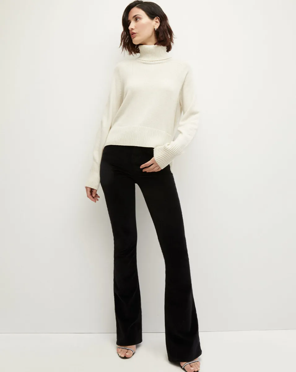 Store Veronica Beard Lerato Chasmere Turtleneck Sweater in Ivory