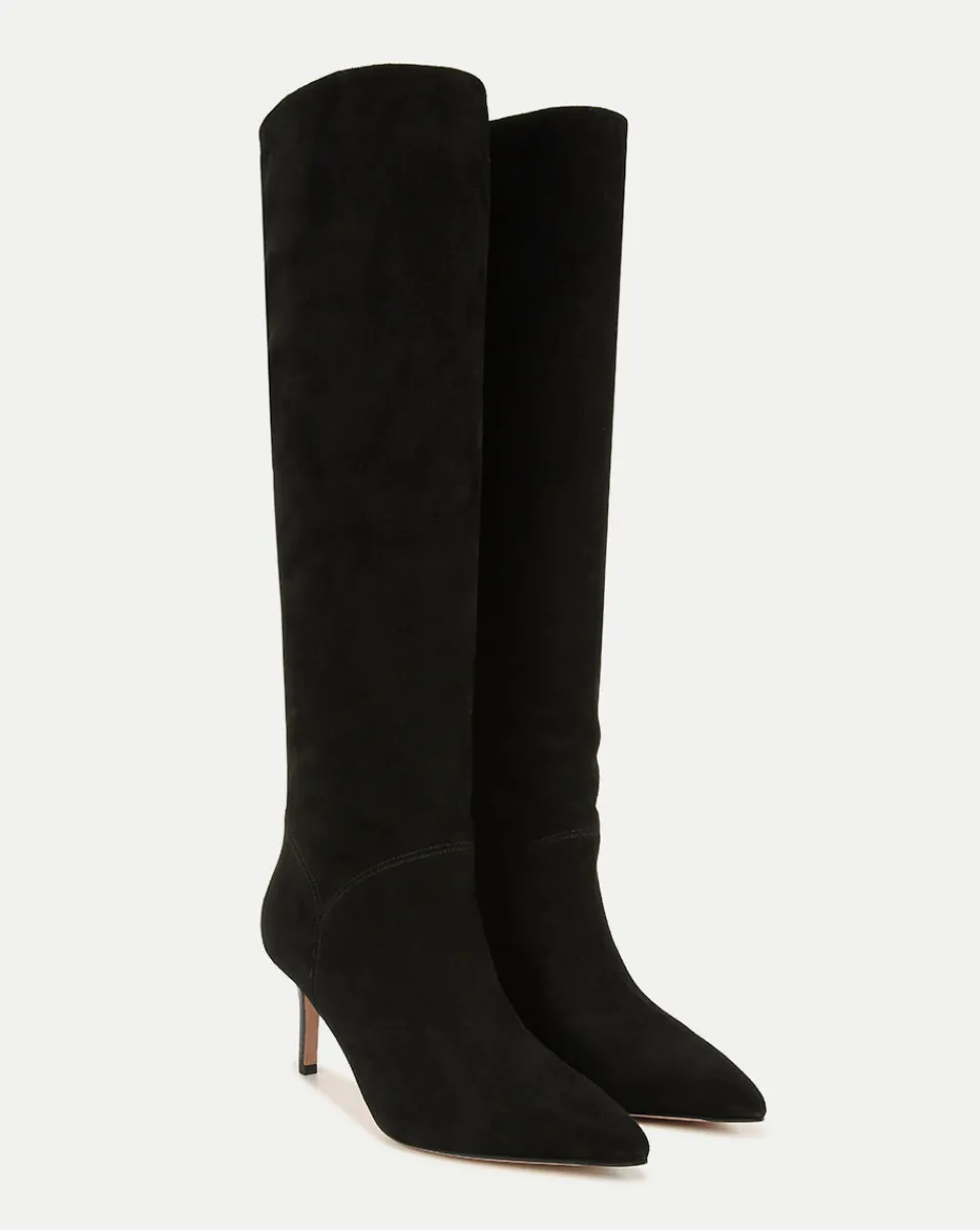 Clearance Veronica Beard Lexington Suede Boot Black