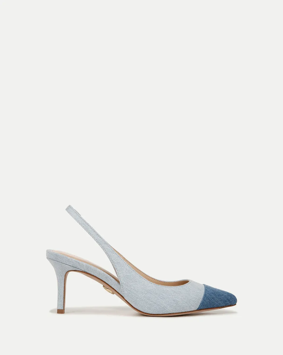 Best Sale Veronica Beard Liliana Slingback Pump Denim