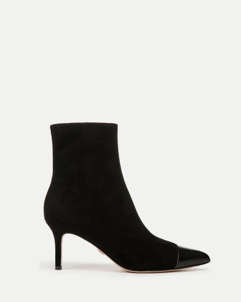 Flash Sale Veronica Beard Lisa Cap-Toe Heeled Ankle Boot in Black