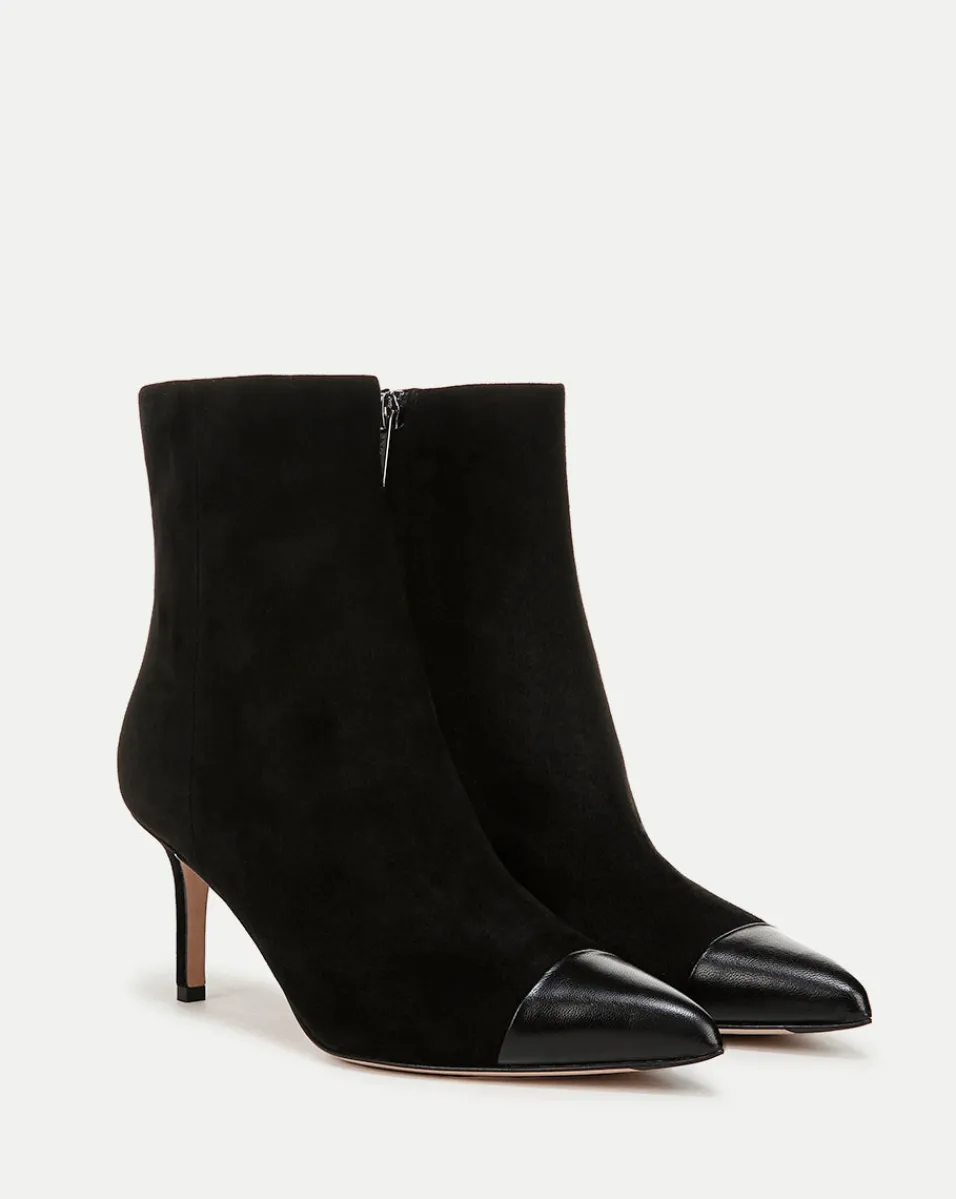 Flash Sale Veronica Beard Lisa Cap-Toe Heeled Ankle Boot in Black