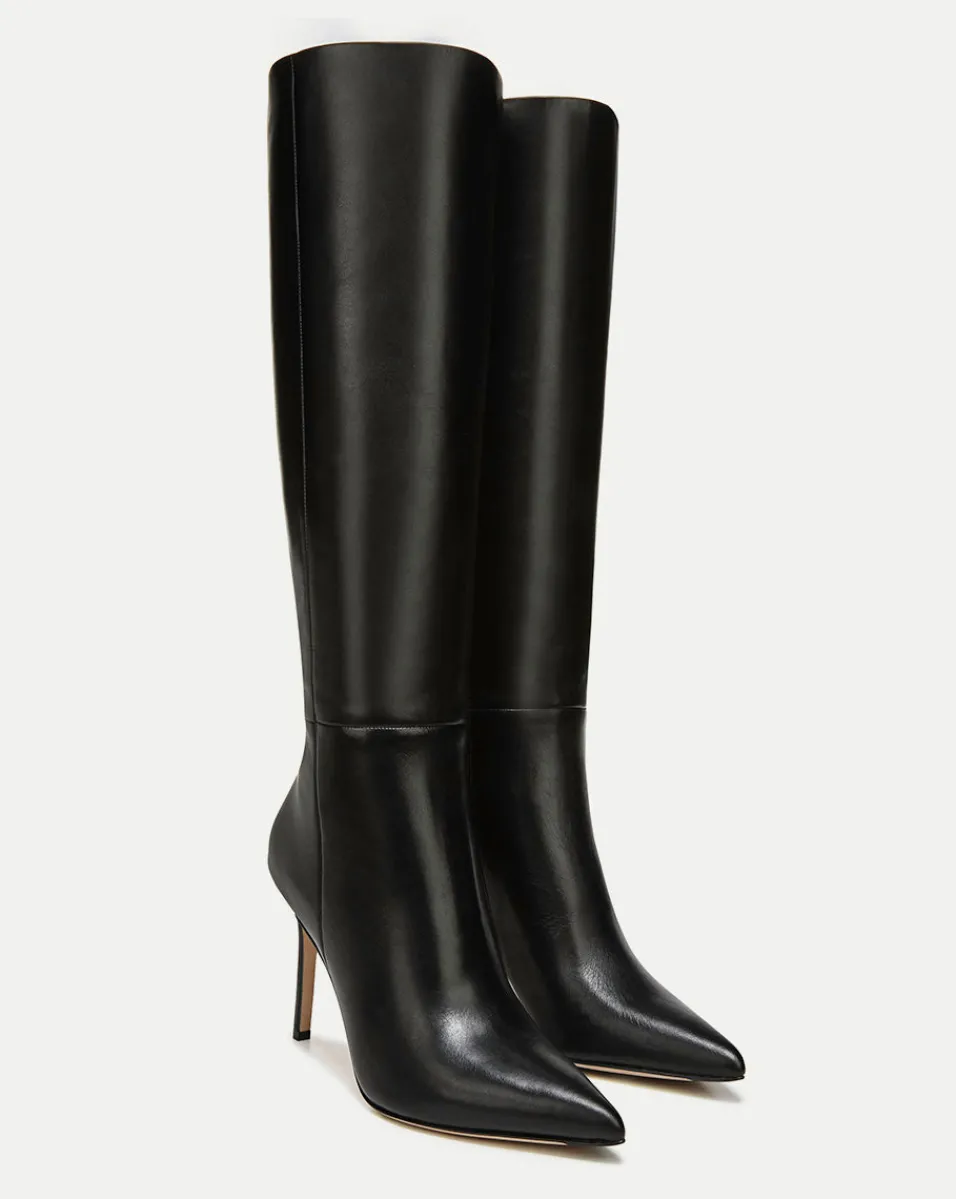 Online Veronica Beard Lisa Leather Tall Boot in Black