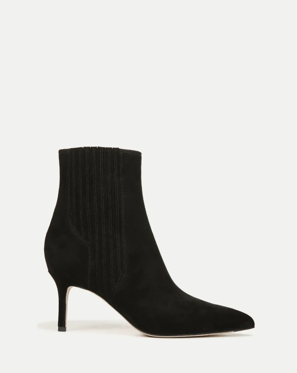 Flash Sale Veronica Beard Lisa Mid-Heel Suede Bootie in Black