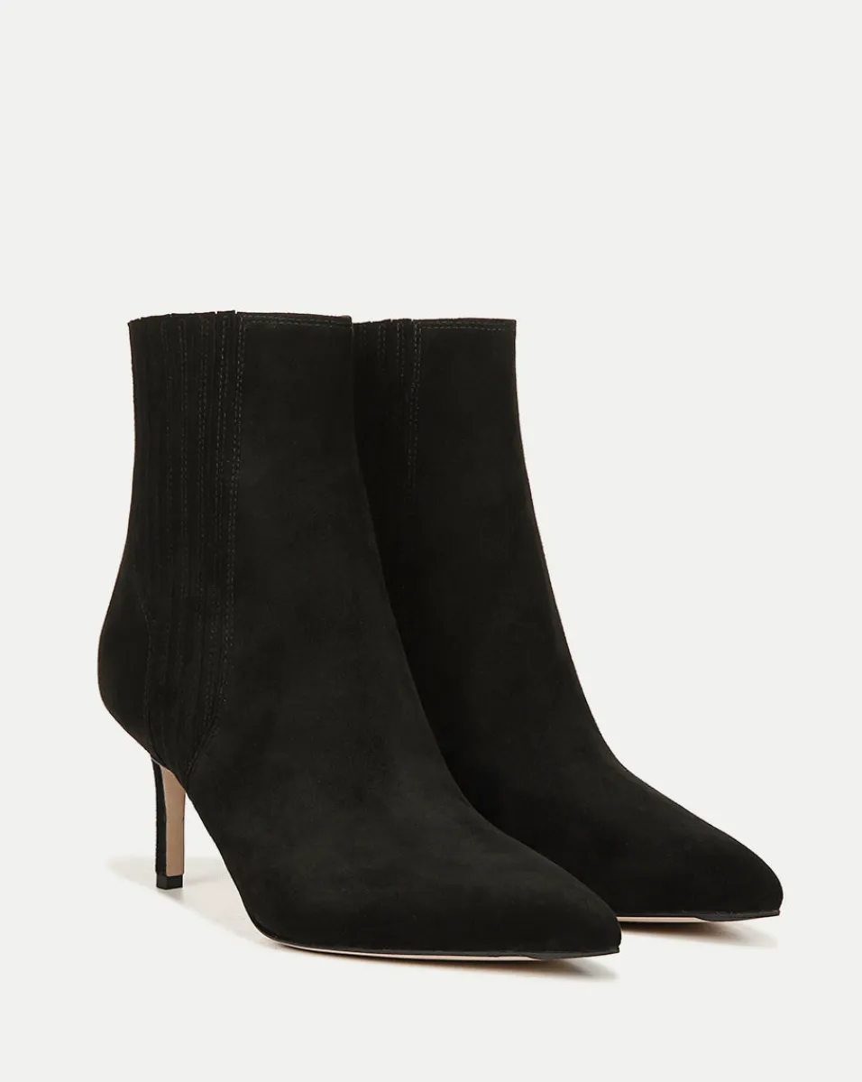 Flash Sale Veronica Beard Lisa Mid-Heel Suede Bootie in Black