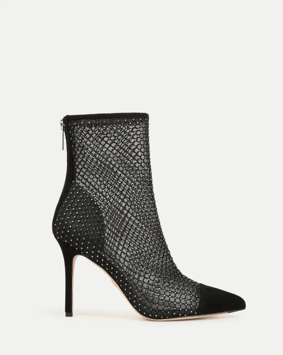 Hot Veronica Beard Lisa Rhinestone Mesh Bootie in Black