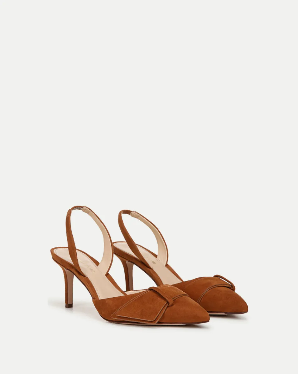 Store Veronica Beard Lisbeth Suede Slingback Pump in Caramel