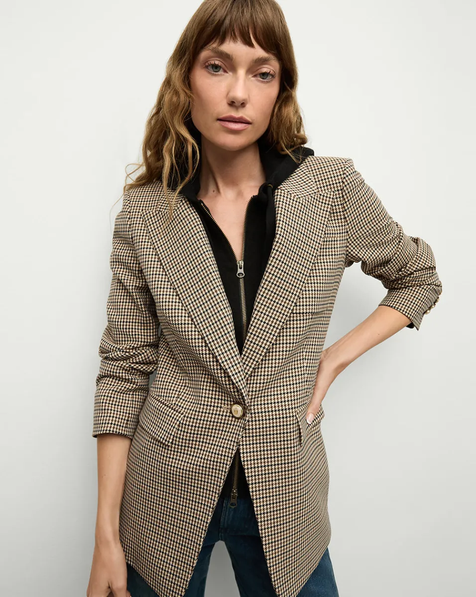 Discount Veronica Beard Livvy Dickey Jacket | Houndstooth Blazer Sand/Black