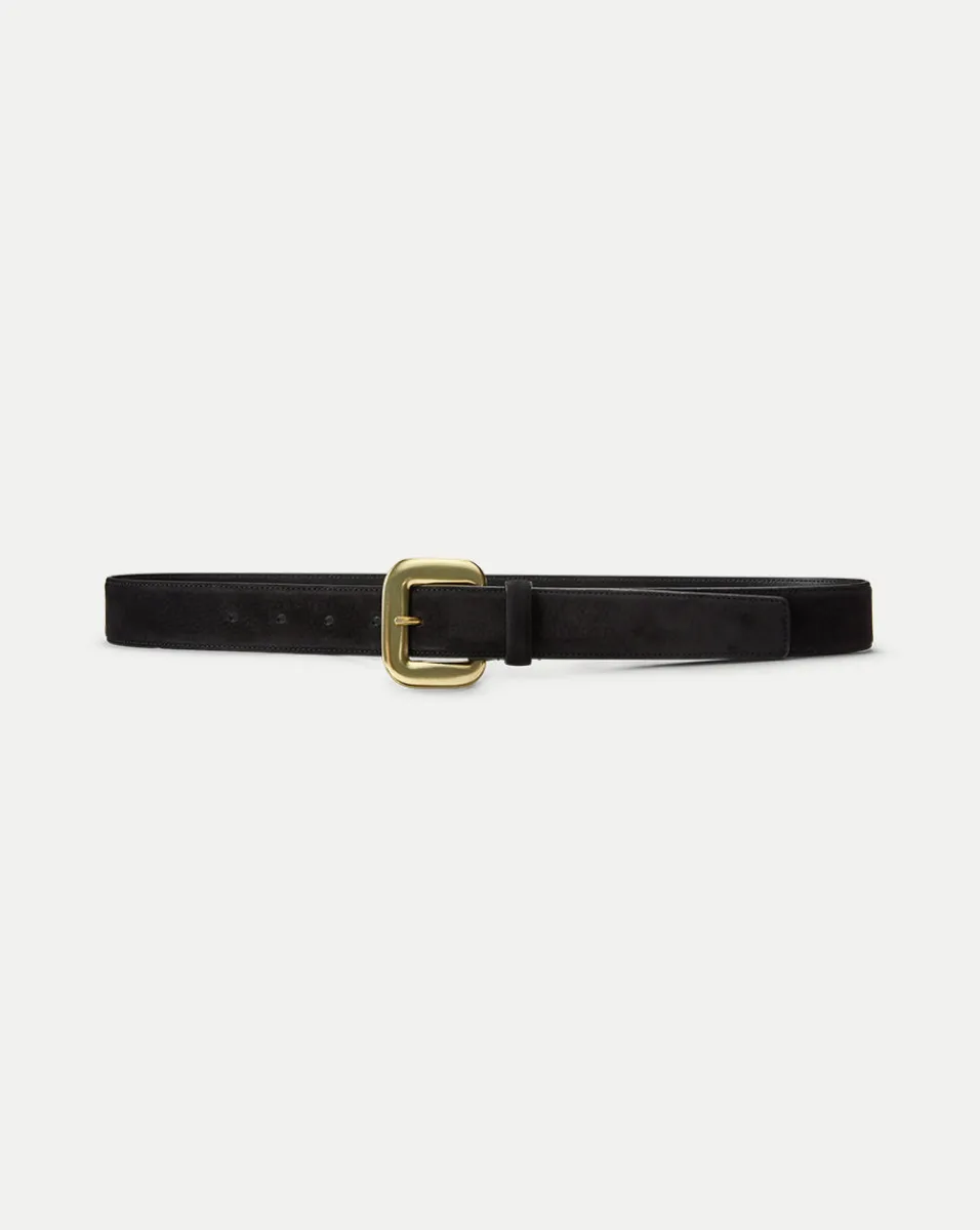 Sale Veronica Beard Lola Leather Belt in Black