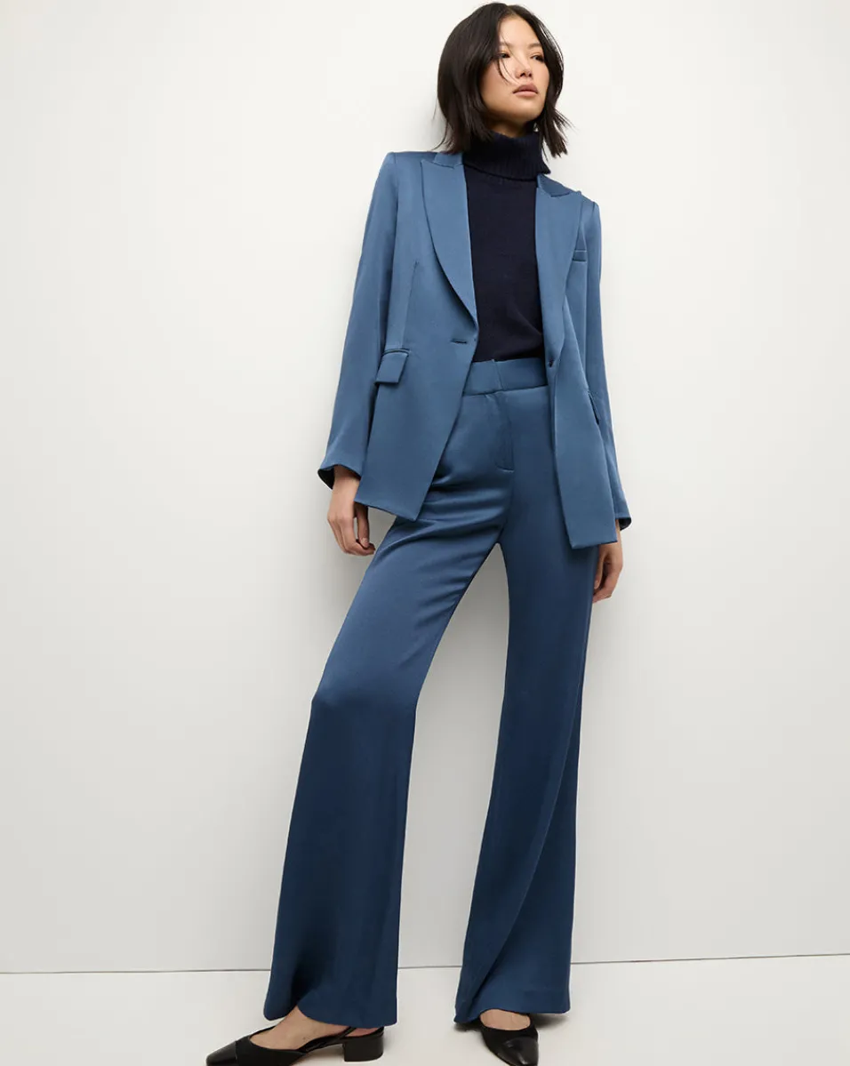 Sale Veronica Beard Long And Lean Dickey Jacket in Blue Stone BlueStone