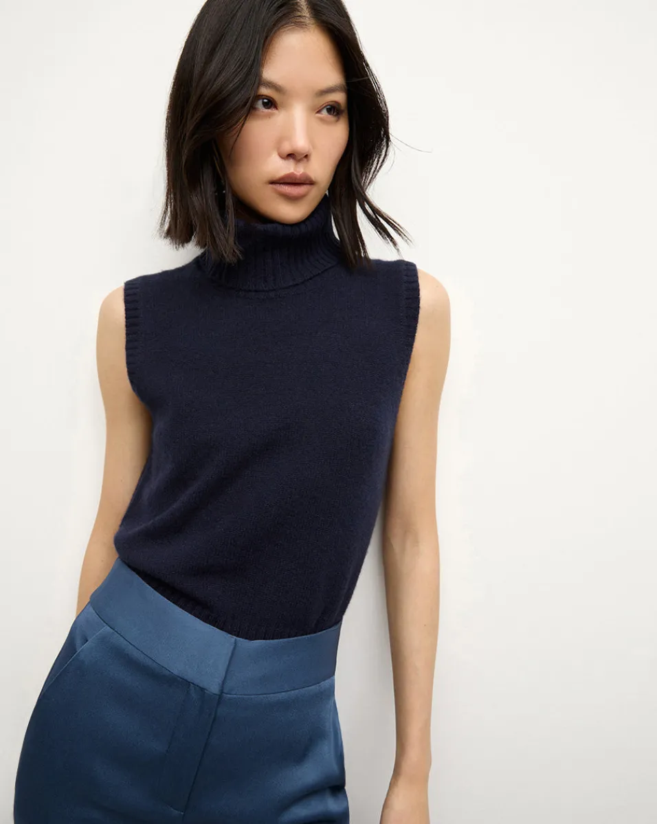 Hot Veronica Beard Mazzy Cashmere Turtleneck in Navy