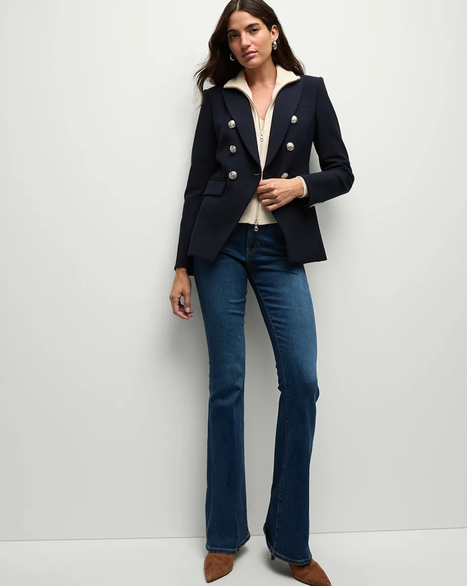 Shop Veronica Beard Miller Dickey Jacket Navy/Silver