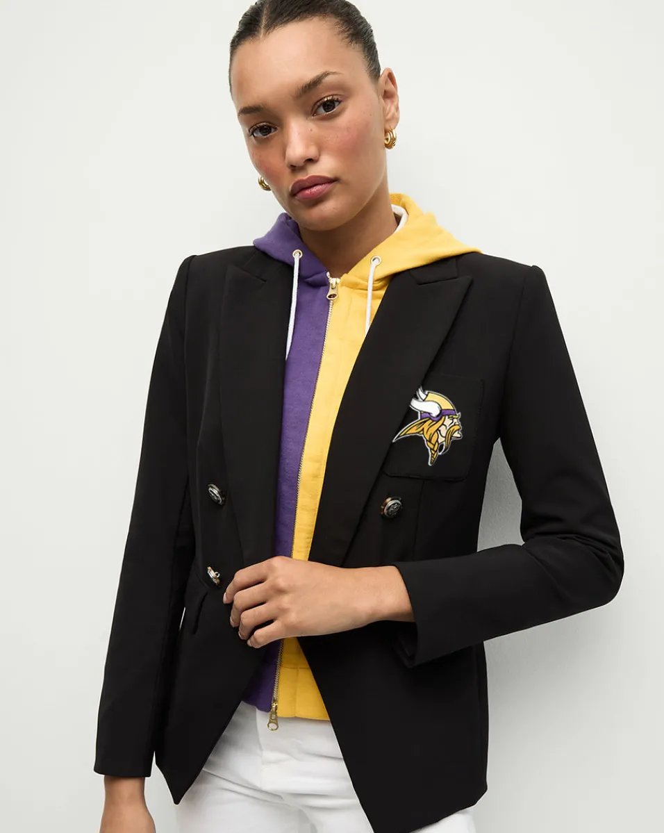 Outlet Veronica Beard Minnesota Vikings Dickey Jacket in Black/Gold MinnesotaVikings