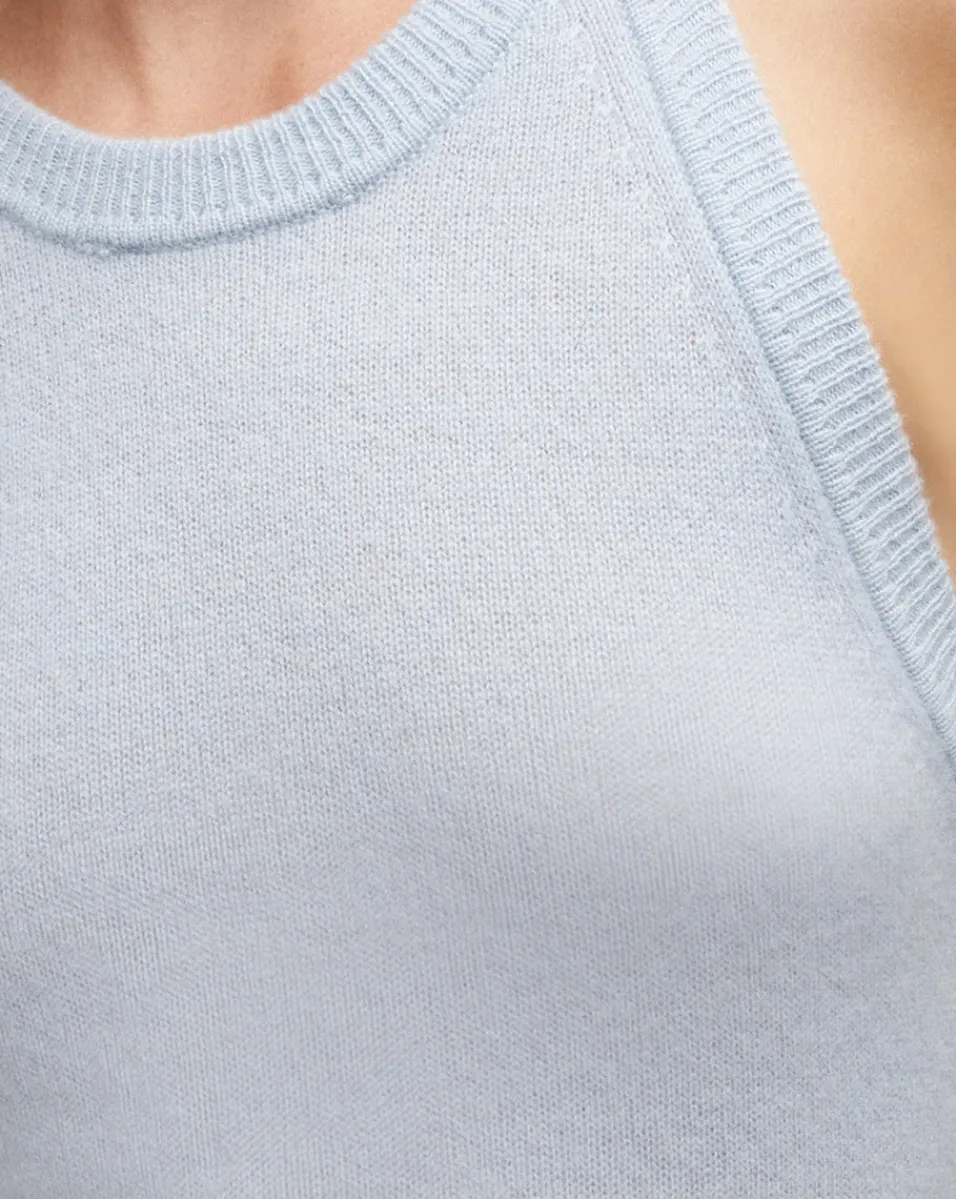 Flash Sale Veronica Beard Myrick Cashmere Tank LightBlue