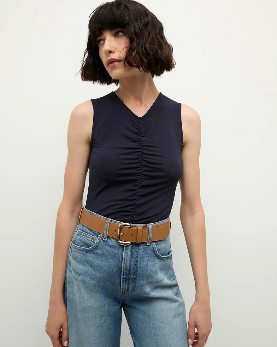 Store Veronica Beard Neeta Sleeveless Top in Navy