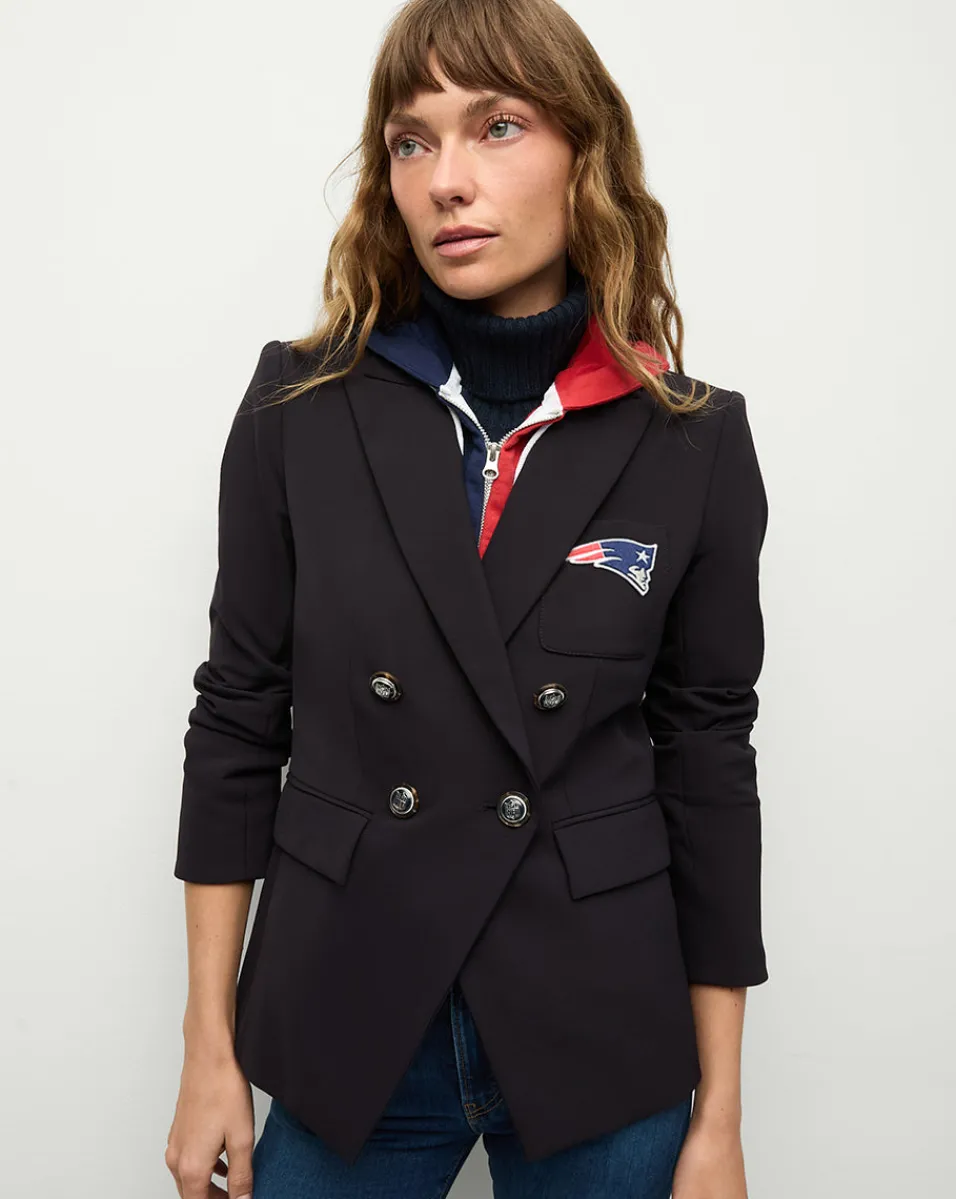 Cheap Veronica Beard New England Patriots Dickey Jacket in Navy/Silver NewEnglandPatriots