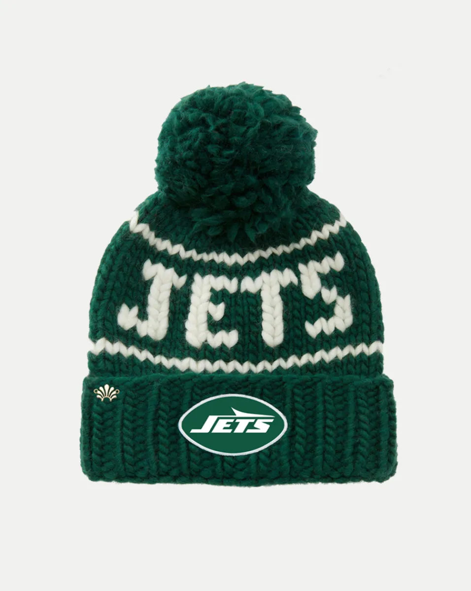 Shop Veronica Beard New York Jets Beanie in Gotham Green GothamGreen