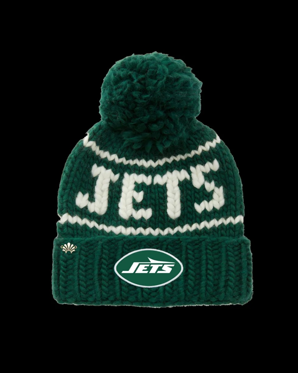 Shop Veronica Beard New York Jets Beanie in Gotham Green GothamGreen