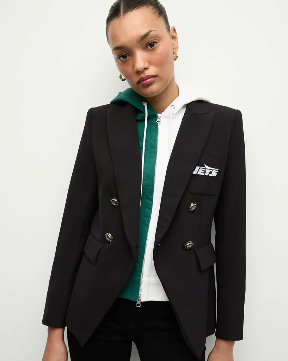 Best Veronica Beard New York Jets Dickey Jacket in Black/Silver NewYorkJets