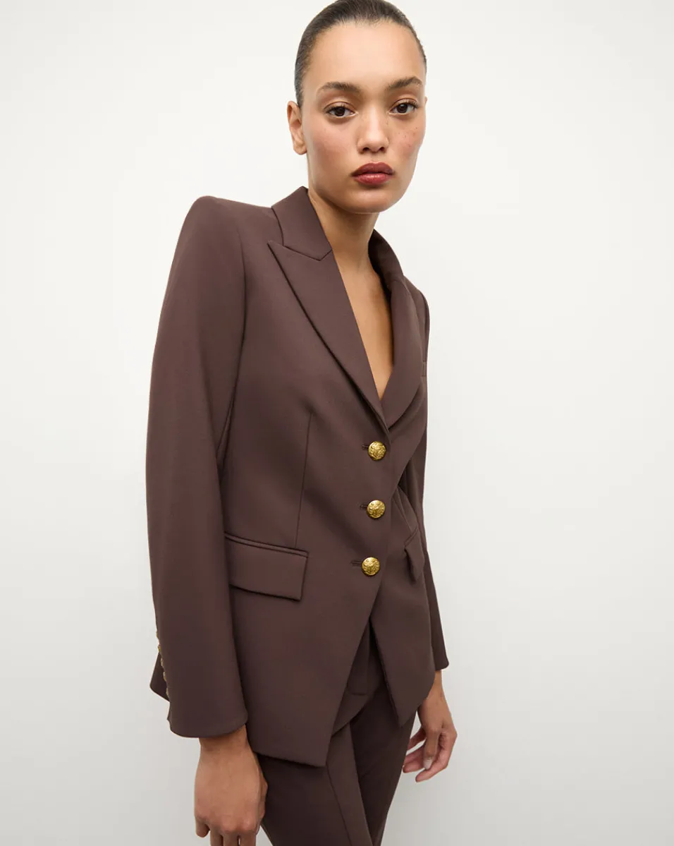 Outlet Veronica Beard Orlane Dickey Jacket in Dark Chocolate DarkChocolate